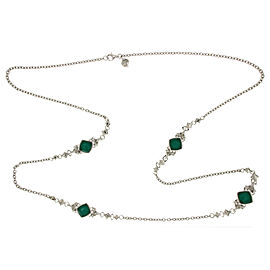 Stephen Webster 925 Silver Chrysoprase Quartz Crystal 36" Long Necklace »$1295