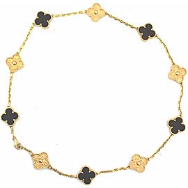 Van Cleef & Arpels Bois d'Amourette 18K Rose Gold Alhambra Necklace