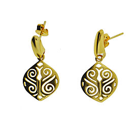 18k Yellow Gold Greek Style Drop Earrings