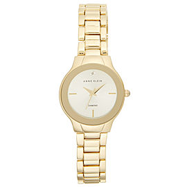 Anne Klein AK/2548CHGB Gold Tone Stainless Steel and Diamond Dial 28mm Womens Watch