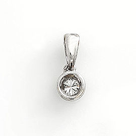 14K WHITE GOLD 0.35 CT H SI2 DIAMOND PENDANT 0.9 GRAMS