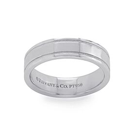 Tiffany & Co 950 Platinum Wedding Band Ring Size 6.25 »U420