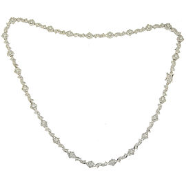 18K White Gold Diamond Necklace 2cts