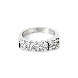 14K White Gold 0.70 CT H SI2 Diamond Band Ring 8 Grams Size 8