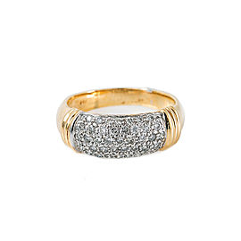 14K Two Tone Gold 0.50 Ct Diamond Band Ring 4.4 Grams Size 6.5