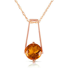 1.45 CTW 14K Solid Rose Gold Lullaby Citrine Necklace