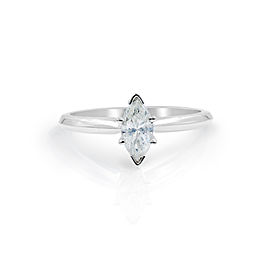 14K White Gold Diamond Engagement Ring