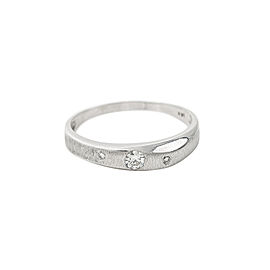 14K White Gold 0.15 Ct Diamond Band Ring 2.0 Grams Size 9.5