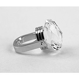 BACCARAT JEWELRY BOUCHONS DE CARAFE STERLING SILVER CLEAR RING SIZE 55 EU -7 US