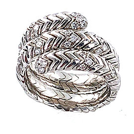 Bulgari Spiral Diamond 18k White Gold Ring