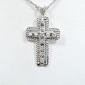 14K White Gold Diamond Pendant