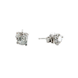 14K White Gold Diamond Earrings