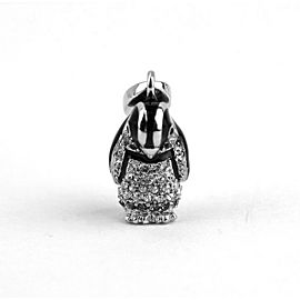 JUDITH LEIBER ADORABLE PENGUIN CHARM 925 SILVER SWAROVSKI NEW USA NO BOX