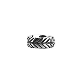 DAVID YURMAN STERLING SILVER 10mm MODERN CHEVRON RING SZ 10