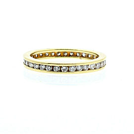 14K YELLOW GOLD 1.1ct DIAMOND ETERNITY BAND LADIES RING SIZE 6.75