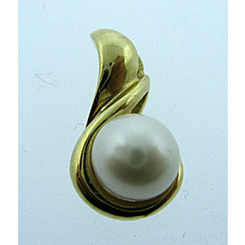 14K YELLOW GOLD PEARL PENDANT CHARM NECKLACE