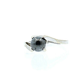 10k White Gold Round Metal Free Form Ladies Ring Size 6