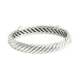 David Yurman 925 Sterling Silver Bracelet 0.54Ct Diamonds 37.3 Grams Size 6"