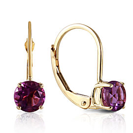 1.2 CTW 14K Solid Gold Iris Amethyst Earrings