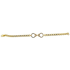 14k Yellow Gold Pave Diamond Handcuff Bracelet