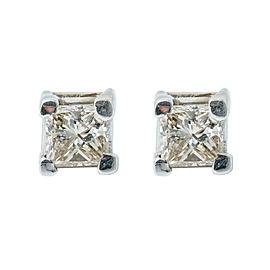 14K WHITE GOLD 1.03 CT DIAMOND STUDS 1.2 GRAMS 5.5 MM