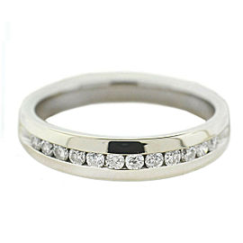 14k White Gold Diamond Wedding Band .30 Cts