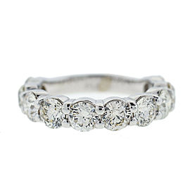 14k White Gold Three Quarter Around Diamond Eternity Band Ring 2.75 Cts