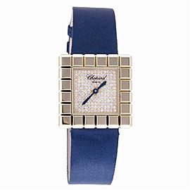 CHOPARD ICE CUBE BY DE GRISOBONO WOMENS QUARTZ WATCH 18K SOLID YG DIAMOND DIAL