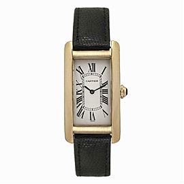 Cartier Tank Americaine 1720 Unisex Quartz Midsize Watch 18k Yellow Gold 23mm