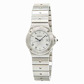 Ladies Movado 3989469 White Dial Date Stainless Steel Quartz Watch