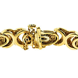 10k Yellow Gold Baguette and Round Diamond Cross Bracelet Approx. 2.4 Cts.