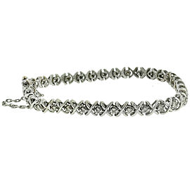 14k White Gold Diamond Tennis Bracelet Aprox 1.00 CTW