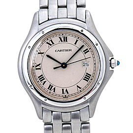 Cartier PANTHERE Cougar 987904 Stainless Swiss Quartz Watch 33mm