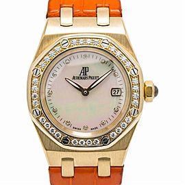 Audemars Piguet Lady Royal Oak 67601BA.ZZ.D012CR.02 Quartz 18K YG MOP Dial 33mm