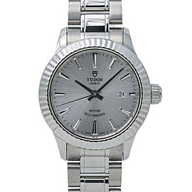 Tudor Style 12110 Automatic Ladies 18kWhite Gold Silver Dial 28mm