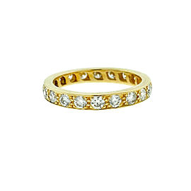 18k Yellow Gold Diamond Eternity Band Ring Apx.60ctw