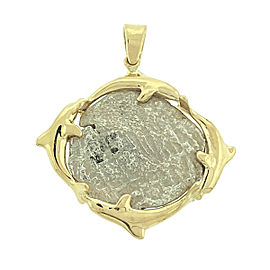 14k Two Tone Dolphin Atocha Coin Pendant