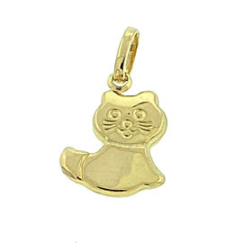 18k Yellow Gold Small Cat Pendant