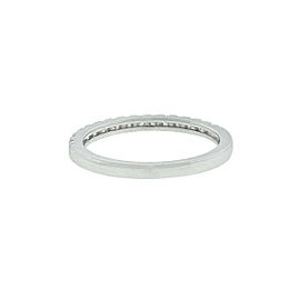 14k White Gold Narrow Diamond Wedding Band Aprx .20ctw