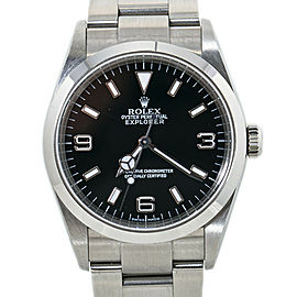 Rolex Explorer 114270 Unpolished Y serial SS Automatic Black Dial Mens Watch36MM