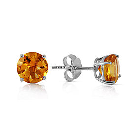 0.95 CTW 14K Solid White Gold Time And Tenderness Citrine Earrings