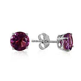 0.95 CTW 14K Solid White Gold Close To Paradise Amethyst Earrings