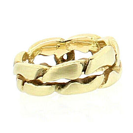 18k Yellow Gold Link Men's Ring 15.6 Grams Size 9