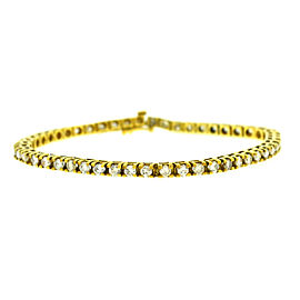 14k Yellow Gold Diamond Tennis Bracelet Aprox. 2.00 ctw