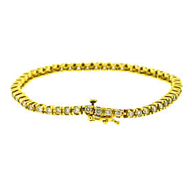 14k Yellow Gold Diamond Tennis Bracelet Aprox. 2.00 ctw