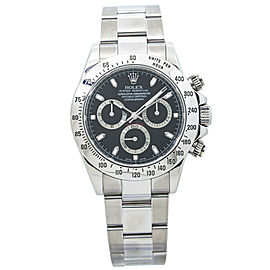 Rolex Daytona 116520 Rehaut V 2009 Fat Buckle Cosmograph Black Dial Watch 40MM