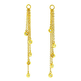 14k Yellow Gold Diamond Drop Dangle Earring Aprrox.12ctw