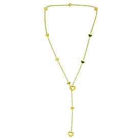 18k Yellow Gold Adjustable Heart Necklace