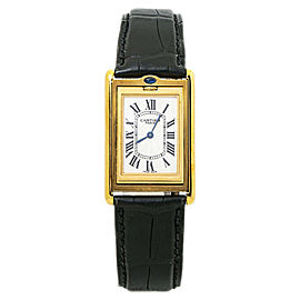 Cartier Basculante 2499D NEW RARE 18k Yellow Gold Mens Watch 25mm