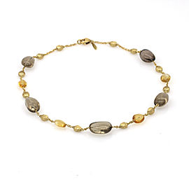 Marco Bicego Smoky Quartz Citrine Confetti Necklace 18k Yellow Gold